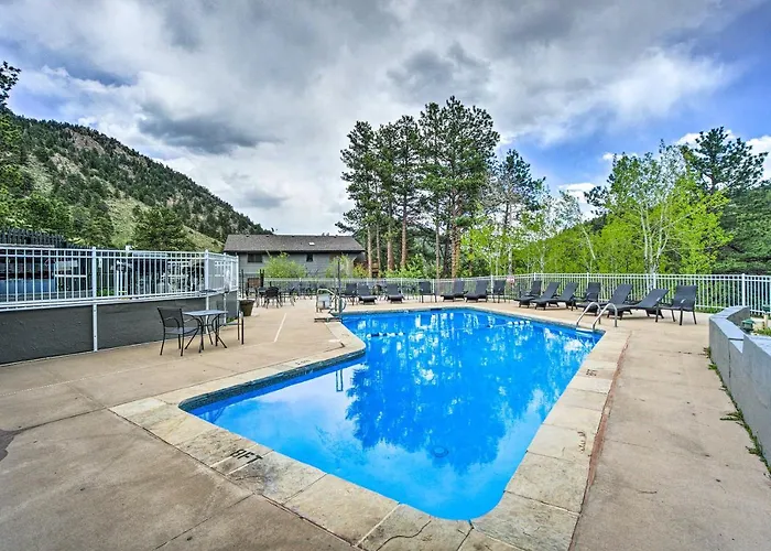 Estes Park Condo Rental Balcony With River Views!